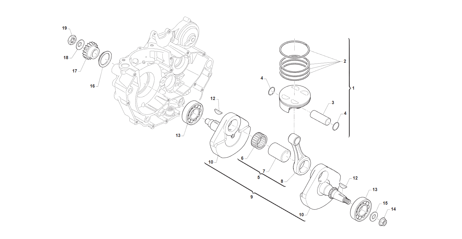 4T 450 FI MX/SMX 2011 - ENGINE - CRANKSHAFT-PISTON ES
